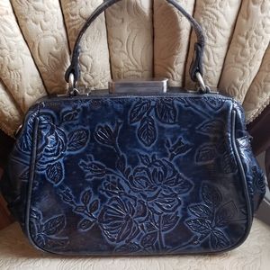 Patricia Nash Denim Blue Satchel NWOT